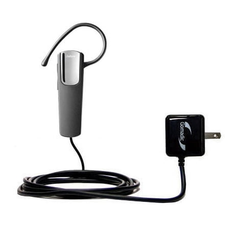 Gomadic Intelligent Compact AC Home Wall Charger suitable for the Jabra BT2090 - High output power with a convenient, foldable plug design - Uses TipE
