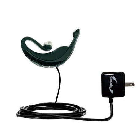 Gomadic Intelligent Compact AC Home Wall Charger suitable for the Jabra BT250v - High output power with a convenient, foldable plug design - Uses TipE
