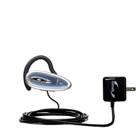 Gomadic Intelligent Compact AC Home Wall Charger suitable for the Jabra BT350 - High output power with a convenient, foldable plug design - Uses TipEx