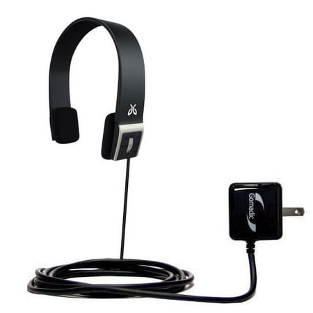 Gomadic Intelligent Compact AC Home Wall Charger suitable for the Jaybird Sportsband SB1 - High output power with a convenient, foldable plug design -