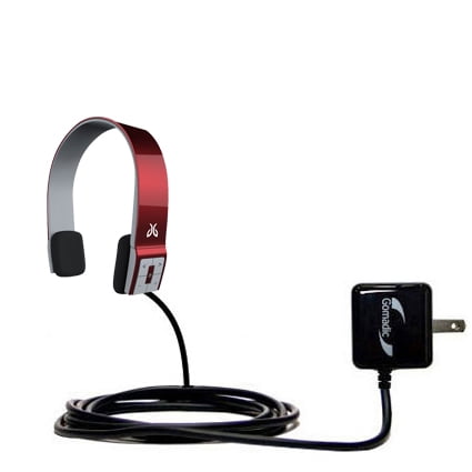 Gomadic Intelligent Compact AC Home Wall Charger suitable for the Jaybird Sportsband SB2 - High output power with a convenient, foldable plug design -