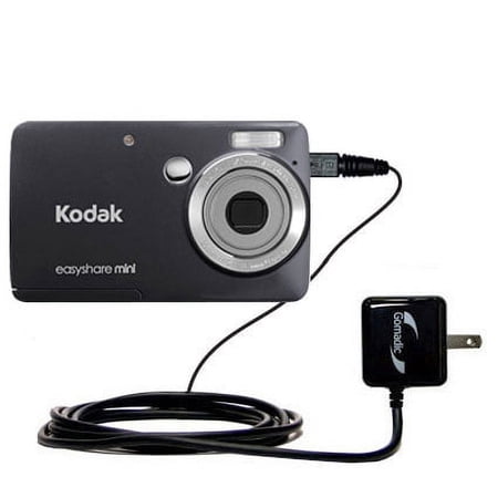 Gomadic Intelligent Compact AC Home Wall Charger suitable for the Kodak EasyShare MINI - High output power with a convenient, foldable plug design - U