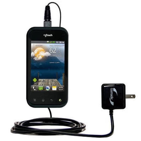 Gomadic Intelligent Compact AC Home Wall Charger suitable for the LG Maxx QWERTY - High output power with a convenient, foldable plug design - Uses Ti