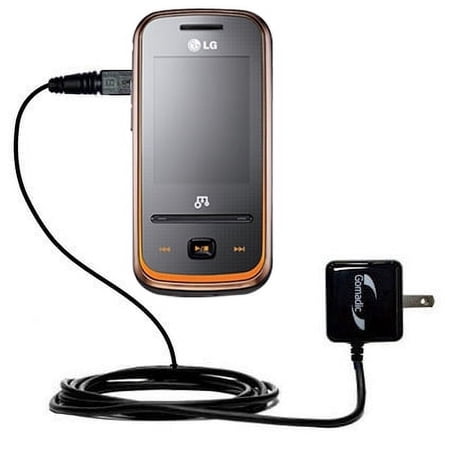 Gomadic Intelligent Compact AC Home Wall Charger suitable for the LG Quantum - High output power with a convenient, foldable plug design - Uses TipExc