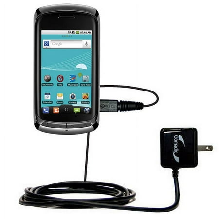 Gomadic Intelligent Compact AC Home Wall Charger suitable for the LG US760 - High output power with a convenient, foldable plug design - Uses TipExcha