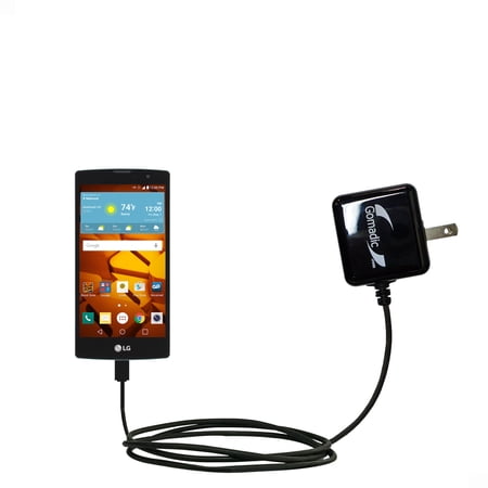 Gomadic Intelligent Compact AC Home Wall Charger suitable for the LG Volt 2 - High output power with a convenient, foldable plug design - Uses TipExch