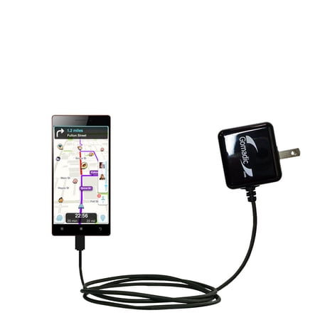 Gomadic Intelligent Compact AC Home Wall Charger suitable for the Lenovo VIBE X2 - High output power with a convenient, foldable plug design - Uses Ti