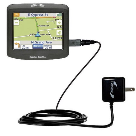 Gomadic Intelligent Compact AC Home Wall Charger suitable for the Magellan Roadmate 1212 - High output power with a convenient, foldable plug design -