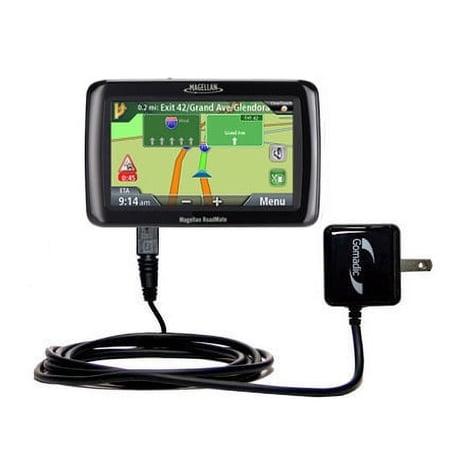 Gomadic Intelligent Compact AC Home Wall Charger suitable for the Magellan Roadmate 2035 - High output power with a convenient, foldable plug design -