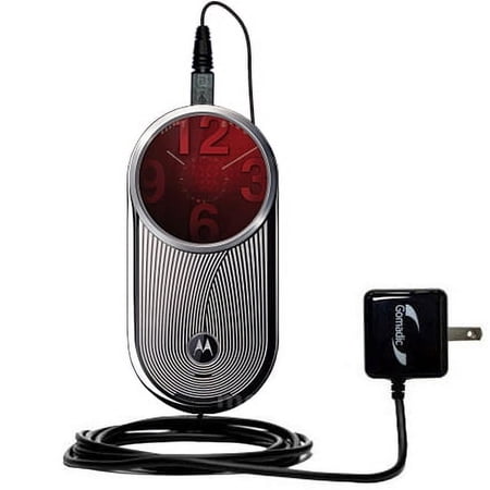 Gomadic Intelligent Compact AC Home Wall Charger suitable for the Motorola AURA - High output power with a convenient, foldable plug design - Uses Tip