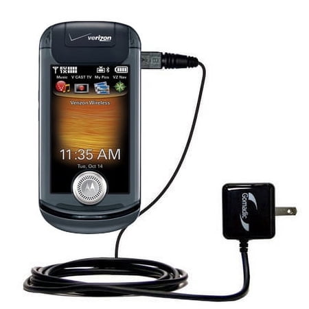 Gomadic Intelligent Compact AC Home Wall Charger suitable for the Motorola Blaze ZN4 - High output power with a convenient, foldable plug design - Use