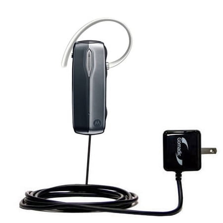 Gomadic Intelligent Compact AC Home Wall Charger suitable for the Motorola CommandOne - High output power with a convenient, foldable plug design - Us