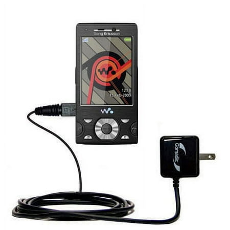 Gomadic Intelligent Compact AC Home Wall Charger suitable for the Motorola Flipside - High output power with a convenient, foldable plug design - Uses