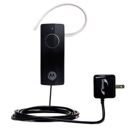 Gomadic Intelligent Compact AC Home Wall Charger suitable for the Motorola HK100 - High output power with a convenient, foldable plug design - Uses Ti