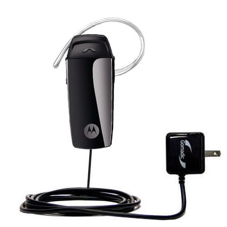 Gomadic Intelligent Compact AC Home Wall Charger suitable for the Motorola HK200 - High output power with a convenient, foldable plug design - Uses Ti