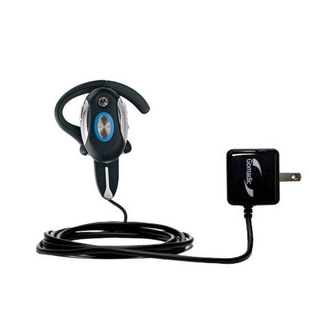 Gomadic Intelligent Compact AC Home Wall Charger suitable for the Motorola h710 - High output power with a convenient, foldable plug design - Uses Tip
