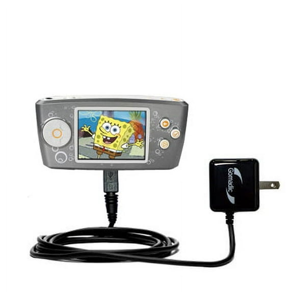 Gomadic Intelligent Compact AC Home Wall Charger suitable for the Nickelodean Spongebob Squarepants Multimedia Player - High output power with a conve