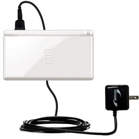 Gomadic Intelligent Compact AC Home Wall Charger suitable for the Nintendo DS Lite / DSLite - High output power with a convenient, foldable plug desig