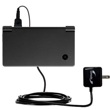 Gomadic Intelligent Compact AC Home Wall Charger suitable for the Nintendo DSi - High output power with a convenient, foldable plug design - Uses TipE