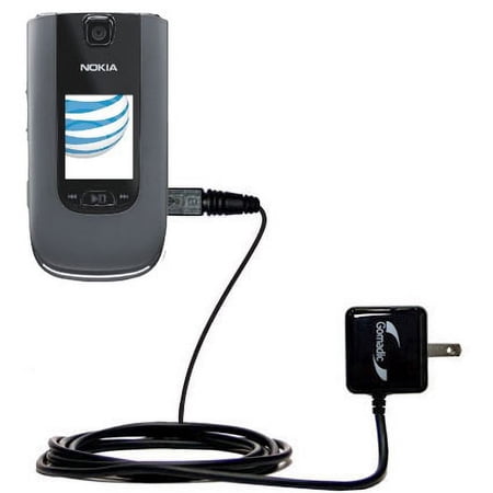 Gomadic Intelligent Compact AC Home Wall Charger suitable for the Nokia 6350 - High output power with a convenient, foldable plug design - Uses TipExc