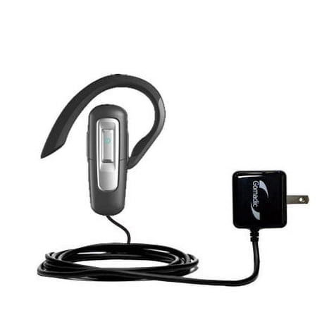 Gomadic Intelligent Compact AC Home Wall Charger suitable for the Plantronics Explorer 220 - High output power with a convenient, foldable plug design