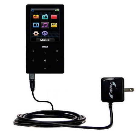 Gomadic Intelligent Compact AC Home Wall Charger suitable for the RCA M6104 - High output power with a convenient, foldable plug design - Uses TipExch