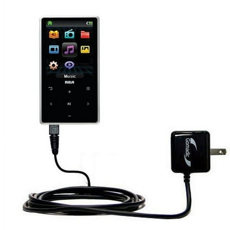 Gomadic Intelligent Compact AC Home Wall Charger suitable for the RCA M6208 - High output power with a convenient, foldable plug design - Uses TipExch