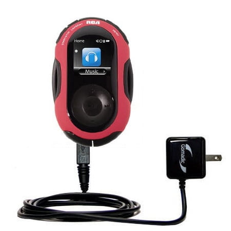 Gomadic Intelligent Compact AC Home Wall Charger suitable for the RCA S2202 S2204 JET - High output power with a convenient, foldable plug design - Us
