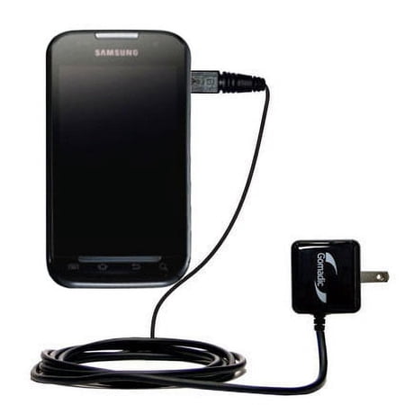 Gomadic Intelligent Compact AC Home Wall Charger suitable for the Samsung Forte - High output power with a convenient, foldable plug design - Uses Tip