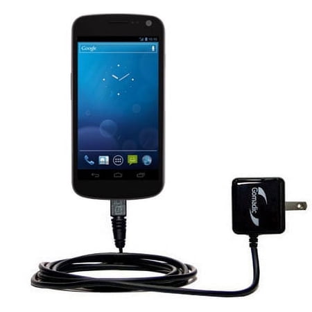 Gomadic Intelligent Compact AC Home Wall Charger suitable for the Samsung Galaxy Nexus CDMA - High output power with a convenient, foldable plug desig