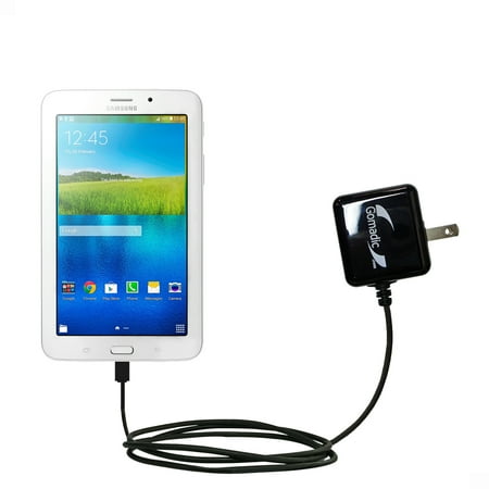 Gomadic Intelligent Compact AC Home Wall Charger suitable for the Samsung Galaxy Tab 3 / 3v - High output power with a convenient, foldable plug desig