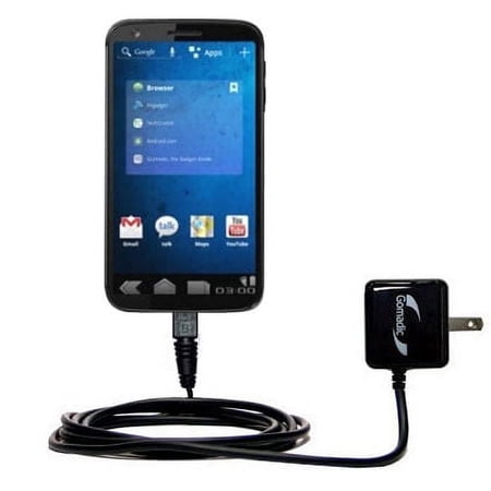 Gomadic Intelligent Compact AC Home Wall Charger suitable for the Samsung I9250 - High output power with a convenient, foldable plug design - Uses Tip
