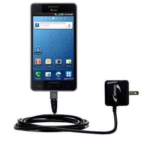Gomadic Intelligent Compact AC Home Wall Charger suitable for the Samsung Infuse 4G - High output power with a convenient, foldable plug design - Uses