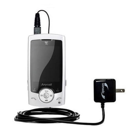Gomadic Intelligent Compact AC Home Wall Charger suitable for the Samsung Mini - High output power with a convenient, foldable plug design - Uses TipE