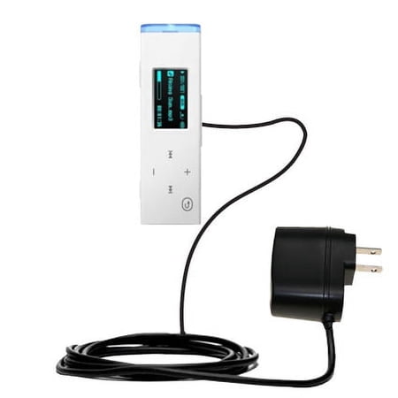 Gomadic Intelligent Compact AC Home Wall Charger suitable for the Samsung YP-U3 - High output power with a convenient, foldable plug design - Uses Tip