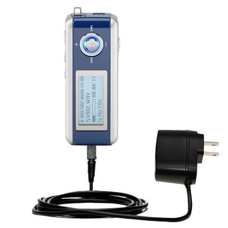 Gomadic Intelligent Compact AC Home Wall Charger suitable for the Samsung Yepp YP-T6 - High output power with a convenient, foldable plug design - Use