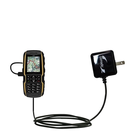 Gomadic Intelligent Compact AC Home Wall Charger suitable for the Sonim Force XP3300 - High output power with a convenient, foldable plug design - Use