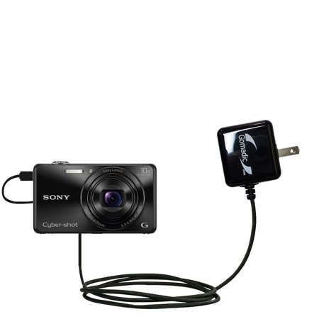 Gomadic Intelligent Compact AC Home Wall Charger suitable for the Sony DSC-WX220 - High output power with a convenient, foldable plug design - Uses Ti