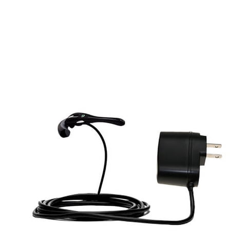 Gomadic Intelligent Compact AC Home Wall Charger suitable for the Sony Ericsson Bluetooth Headset HBH-35 - High output power with a convenient, foldab