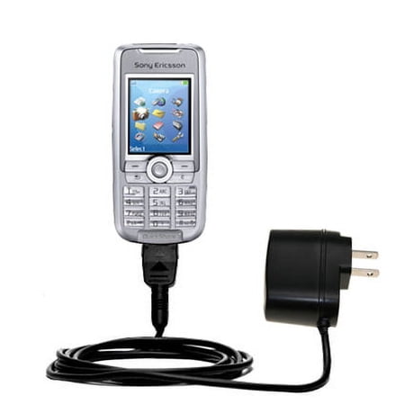 Gomadic Intelligent Compact AC Home Wall Charger suitable for the Sony Ericsson K700i - High output power with a convenient, foldable plug design - Us