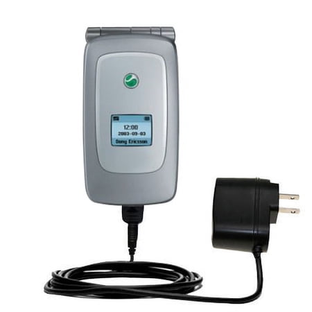 Gomadic Intelligent Compact AC Home Wall Charger suitable for the Sony Ericsson Z1010 - High output power with a convenient, foldable plug design - Us