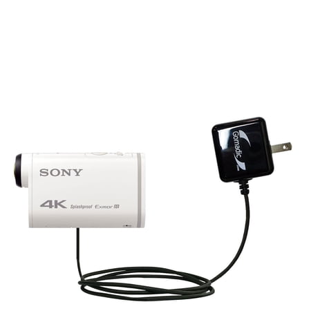 Gomadic Intelligent Compact AC Home Wall Charger suitable for the Sony FDR-X1000 - High output power with a convenient, foldable plug design - Uses Ti