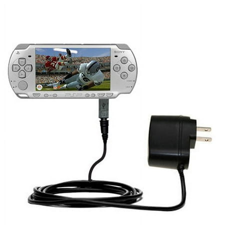 Gomadic Intelligent Compact AC Home Wall Charger suitable for the Sony PSP-2001 Playstation Portable - High output power with a convenient, foldable p