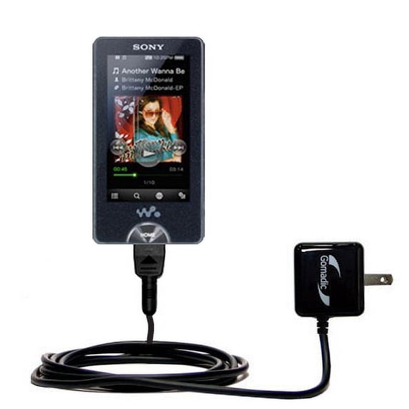 Gomadic Intelligent Compact AC Home Wall Charger suitable for the Sony Walkman X Series NWZ-X1061 - High output power with a convenient, foldable plug
