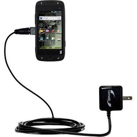 Gomadic Intelligent Compact AC Home Wall Charger suitable for the T-Mobile Sidekick 4G - High output power with a convenient, foldable plug design - U