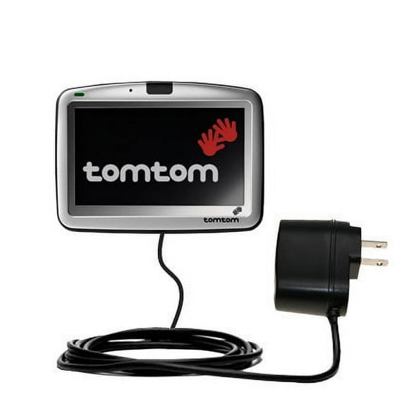Gomadic Intelligent Compact AC Home Wall Charger suitable for the TomTom Go - High output power with a convenient, foldable plug design - Uses TipExch