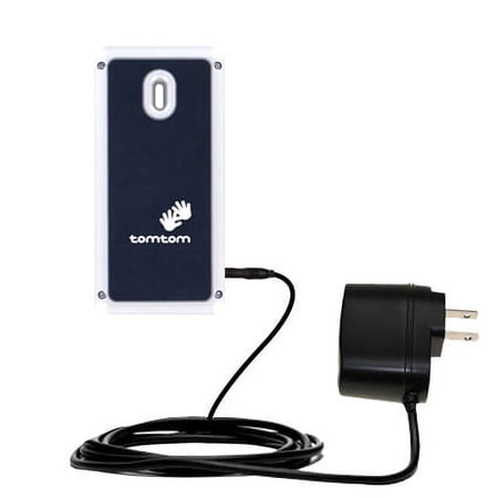 Gomadic Intelligent Compact AC Home Wall Charger suitable for the TomTom Mobile 5 - High output power with a convenient, foldable plug design - Uses T
