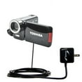thumbnail image 1 of Gomadic Intelligent Compact AC Home Wall Charger suitable for the Toshiba CAMILEO H30 HD Camcorder - High output power with a convenient, foldable plu, 1 of 1