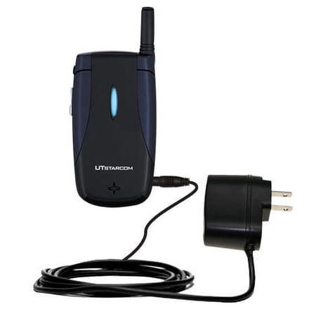 Gomadic Intelligent Compact AC Home Wall Charger suitable for the UTStarcom CDM 120 - High output power with a convenient, foldable plug design - Uses