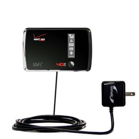 Gomadic Intelligent Compact AC Home Wall Charger suitable for the Verizon 4G LTE MIFI 4510L - High output power with a convenient, foldable plug desig